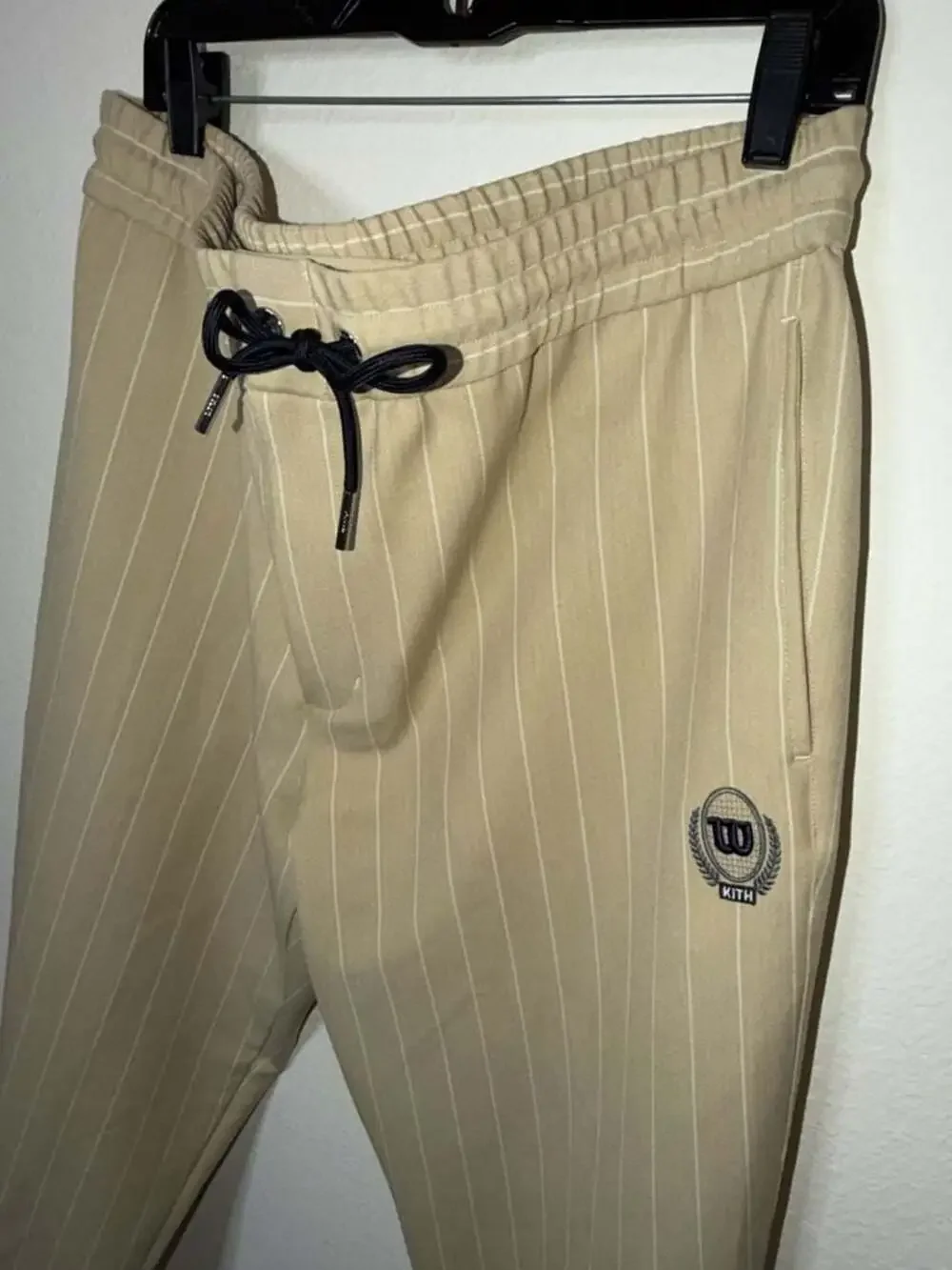 Kith x Wilson Pinstripe Double Knit Chatham Pant in Canvas XL